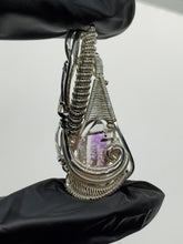 Load image into Gallery viewer, Silver Phantom Amethyst Medallion