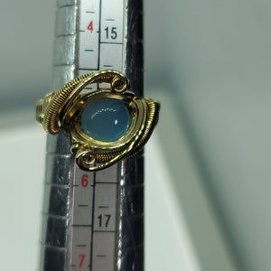 Blue Chalcedony Classy Ring