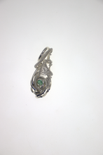Load image into Gallery viewer, Silver Emerald Birthstone Mini Pendant