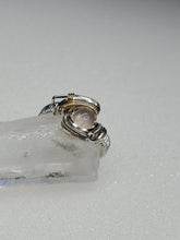 Load image into Gallery viewer, Rose Quartz Silver &amp; Gold ring