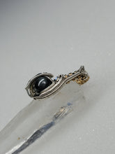 Load image into Gallery viewer, Hematite ring in gold &amp; silver