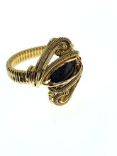Load image into Gallery viewer, Blue Goldstone Brass Ring