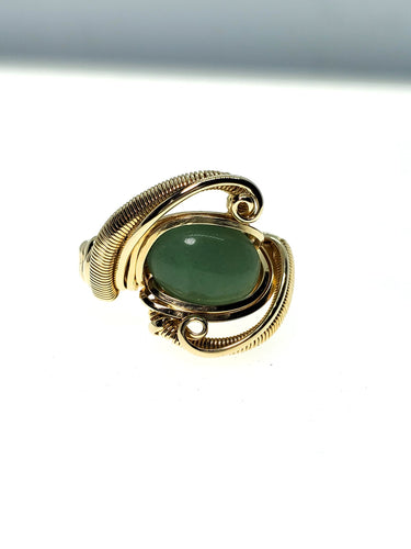 Green Aventurine Classy Ring