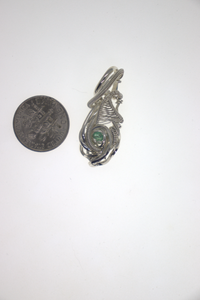 Silver Emerald Birthstone Mini Pendant
